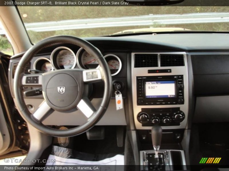 Brilliant Black Crystal Pearl / Dark Slate Gray 2007 Dodge Charger SRT-8