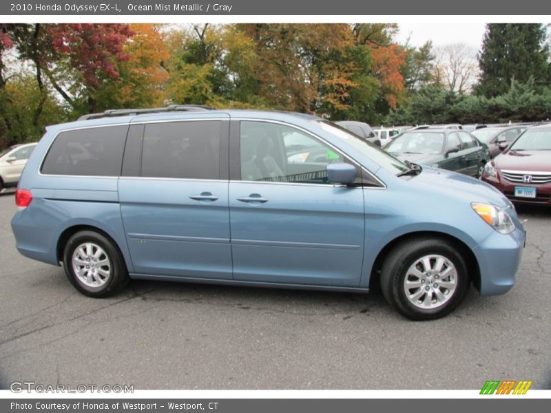 Ocean Mist Metallic / Gray 2010 Honda Odyssey EX-L