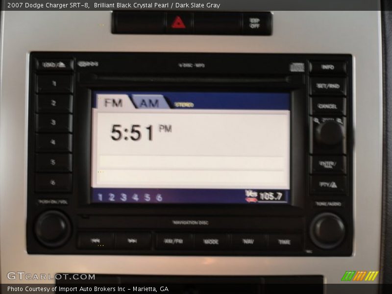 Brilliant Black Crystal Pearl / Dark Slate Gray 2007 Dodge Charger SRT-8