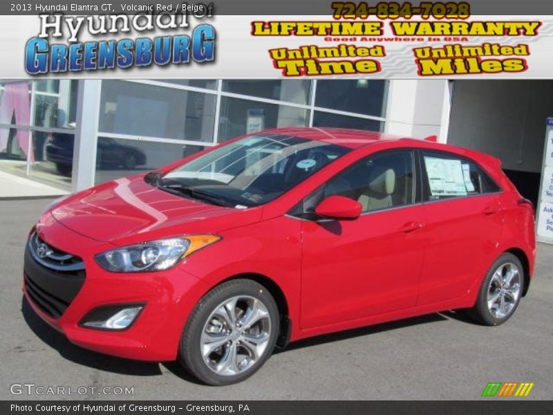 Volcanic Red / Beige 2013 Hyundai Elantra GT