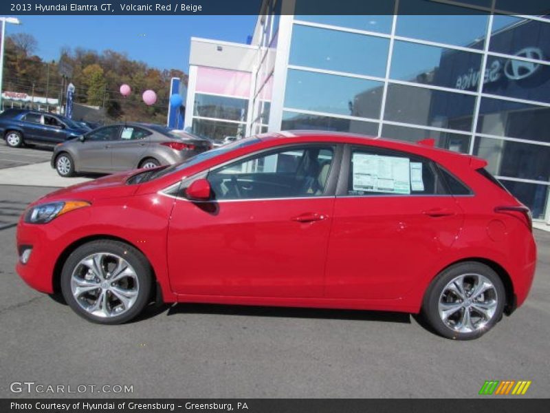 Volcanic Red / Beige 2013 Hyundai Elantra GT