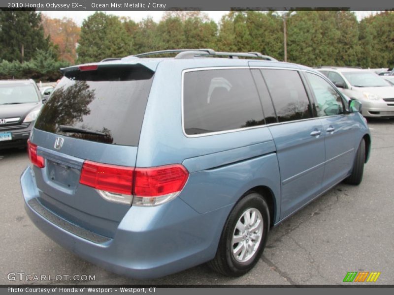 Ocean Mist Metallic / Gray 2010 Honda Odyssey EX-L