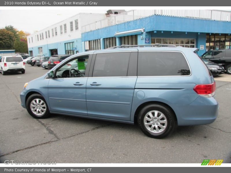 Ocean Mist Metallic / Gray 2010 Honda Odyssey EX-L