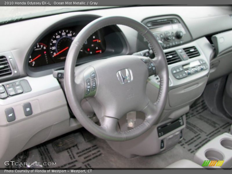 Ocean Mist Metallic / Gray 2010 Honda Odyssey EX-L