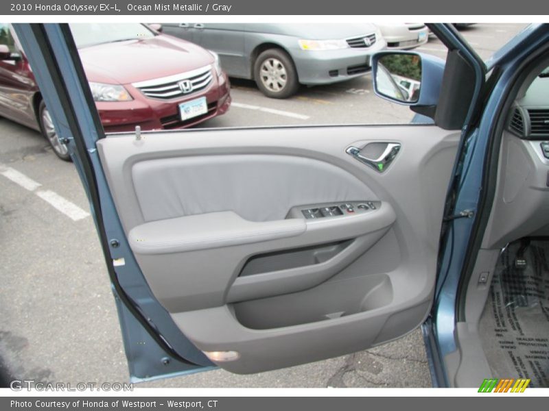 Ocean Mist Metallic / Gray 2010 Honda Odyssey EX-L