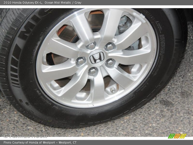 Ocean Mist Metallic / Gray 2010 Honda Odyssey EX-L