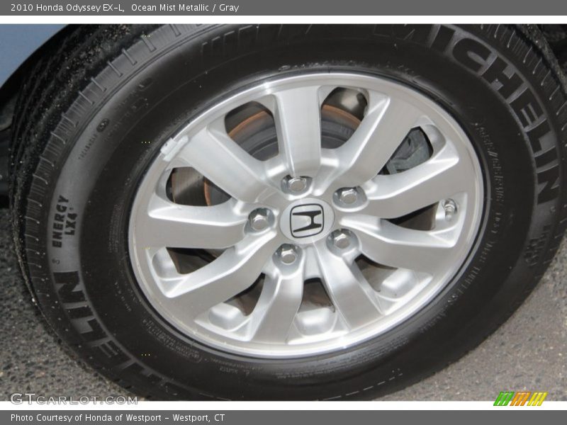 Ocean Mist Metallic / Gray 2010 Honda Odyssey EX-L