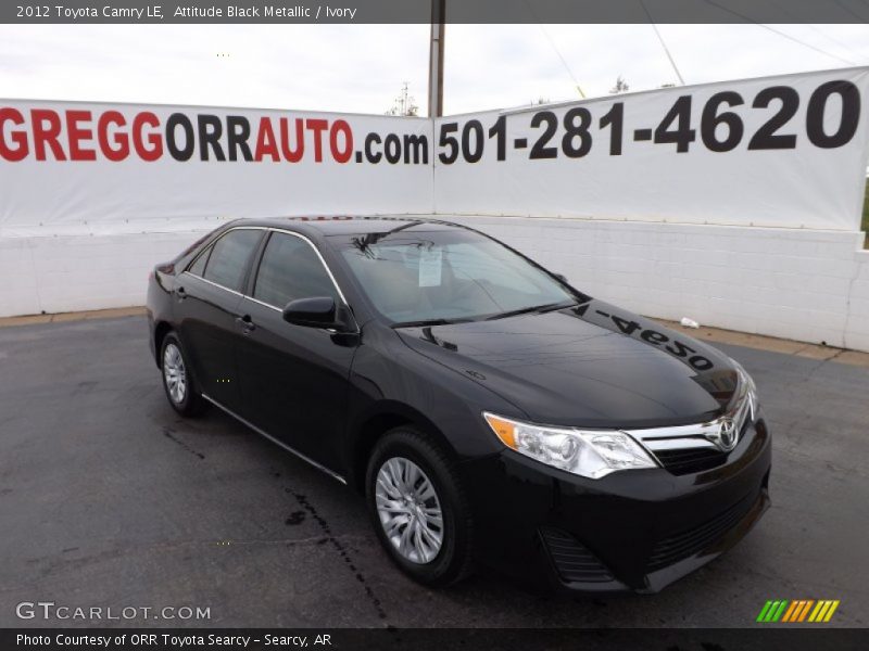 Attitude Black Metallic / Ivory 2012 Toyota Camry LE