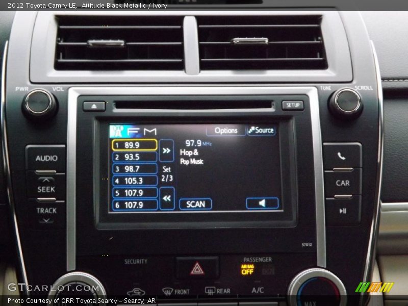 Attitude Black Metallic / Ivory 2012 Toyota Camry LE