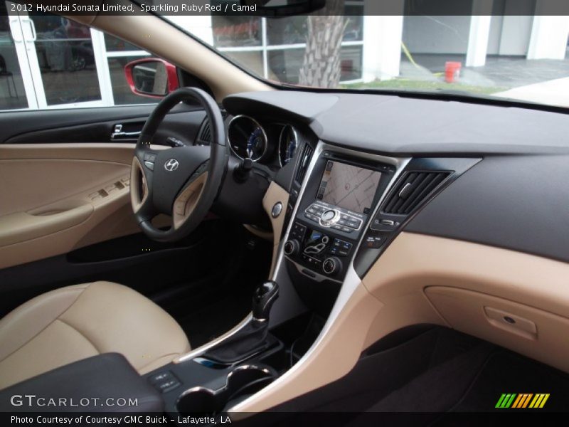 Sparkling Ruby Red / Camel 2012 Hyundai Sonata Limited