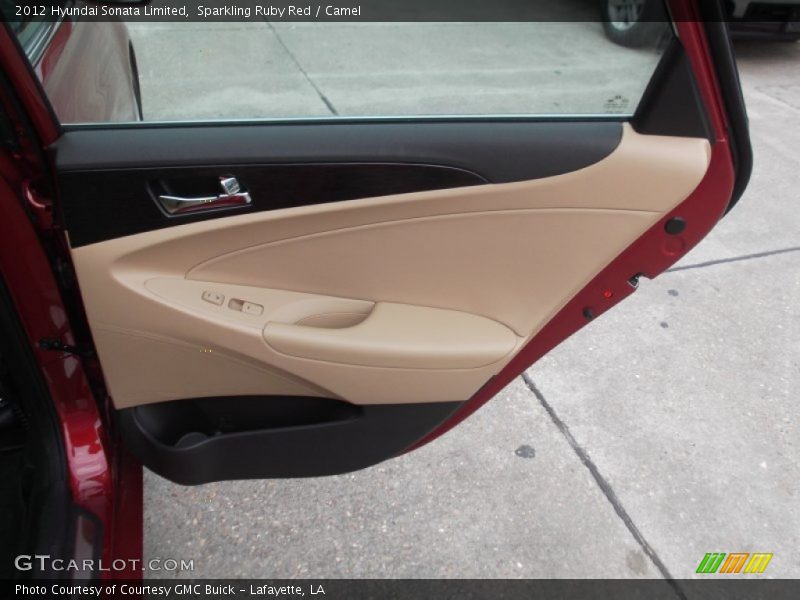 Sparkling Ruby Red / Camel 2012 Hyundai Sonata Limited