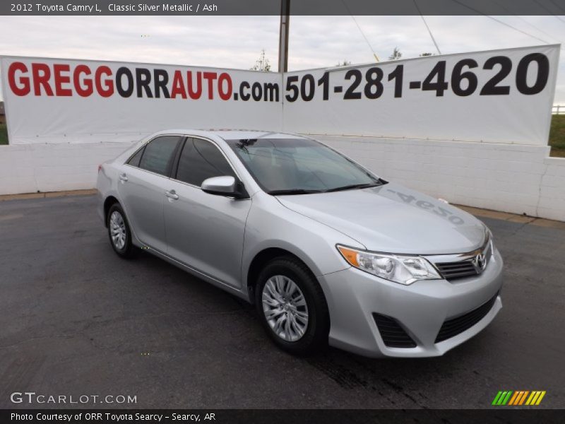 Classic Silver Metallic / Ash 2012 Toyota Camry L