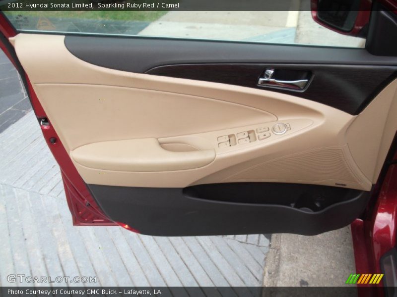 Sparkling Ruby Red / Camel 2012 Hyundai Sonata Limited