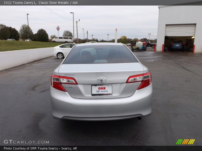 Classic Silver Metallic / Ash 2012 Toyota Camry L