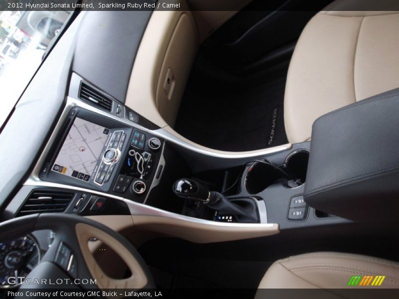 Sparkling Ruby Red / Camel 2012 Hyundai Sonata Limited