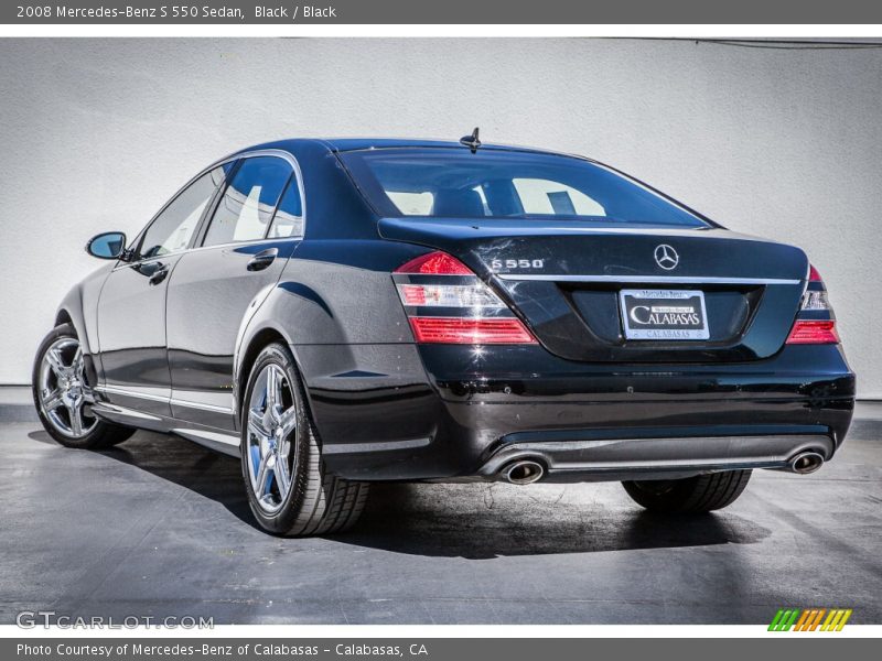 Black / Black 2008 Mercedes-Benz S 550 Sedan