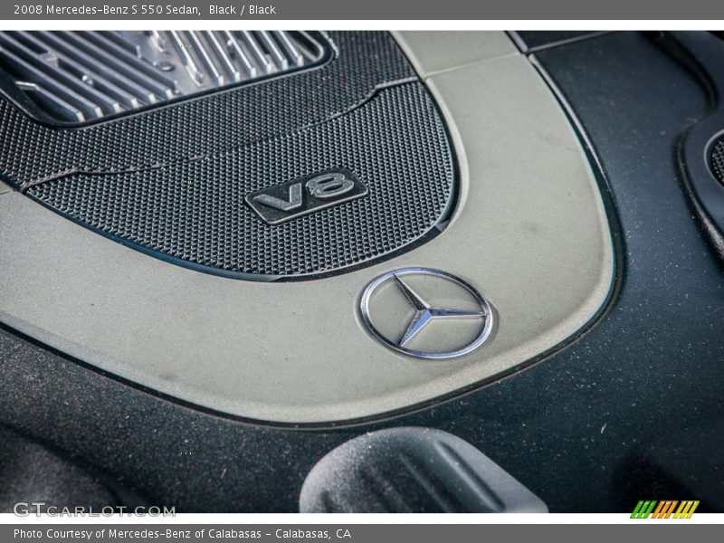 Black / Black 2008 Mercedes-Benz S 550 Sedan