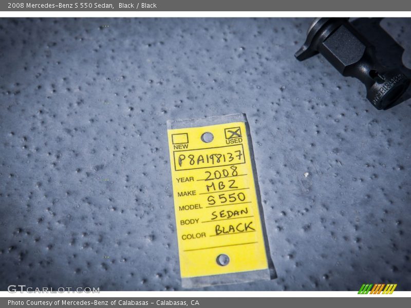 Black / Black 2008 Mercedes-Benz S 550 Sedan