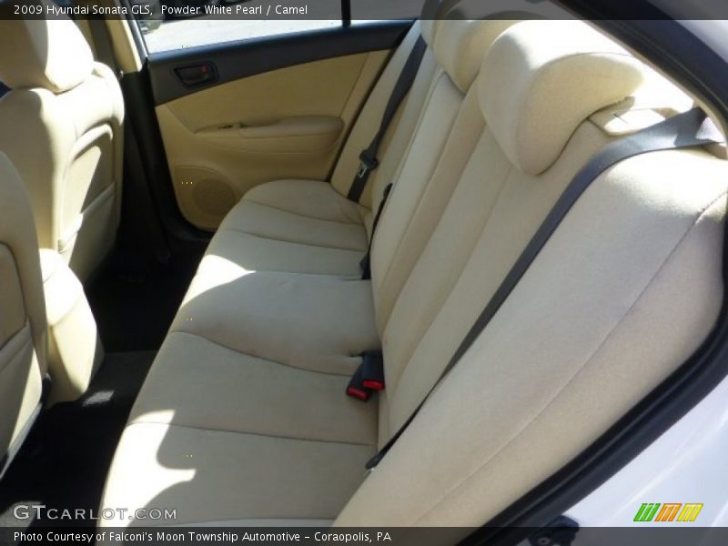 Powder White Pearl / Camel 2009 Hyundai Sonata GLS