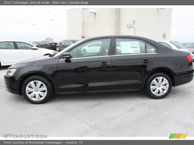 Black Uni / Cornsilk Beige 2013 Volkswagen Jetta SE Sedan