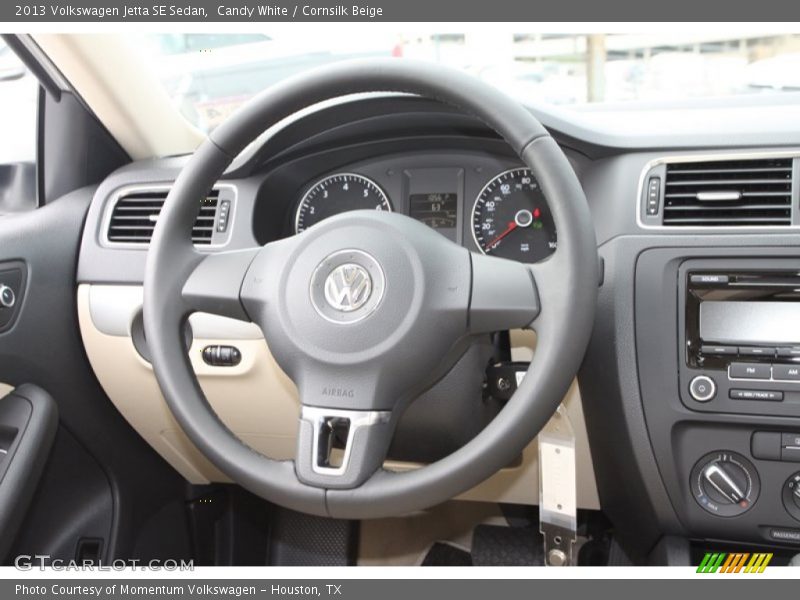 Candy White / Cornsilk Beige 2013 Volkswagen Jetta SE Sedan
