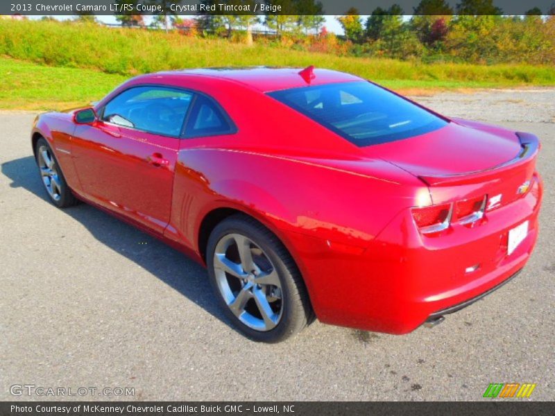 Crystal Red Tintcoat / Beige 2013 Chevrolet Camaro LT/RS Coupe