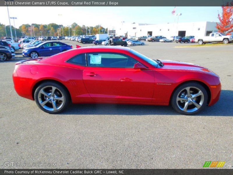 Crystal Red Tintcoat / Beige 2013 Chevrolet Camaro LT/RS Coupe