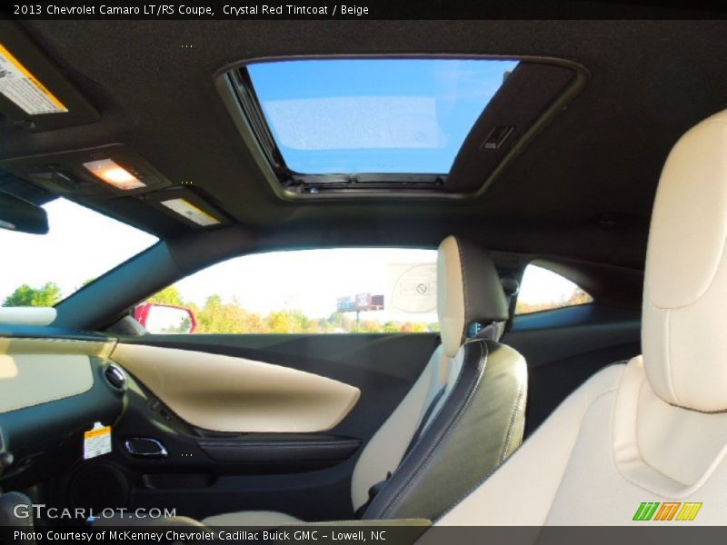 Crystal Red Tintcoat / Beige 2013 Chevrolet Camaro LT/RS Coupe