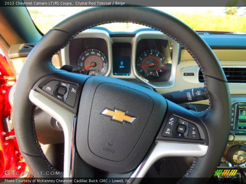 Crystal Red Tintcoat / Beige 2013 Chevrolet Camaro LT/RS Coupe
