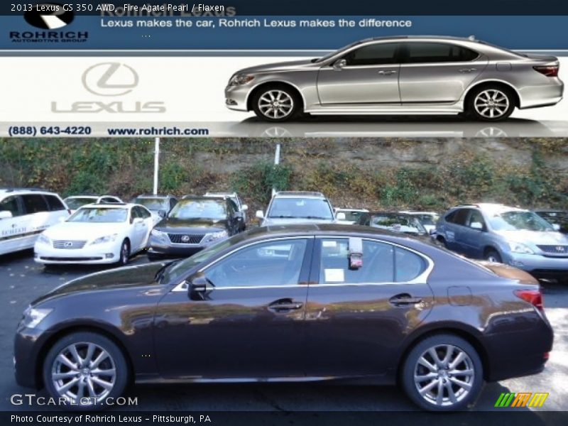 Fire Agate Pearl / Flaxen 2013 Lexus GS 350 AWD
