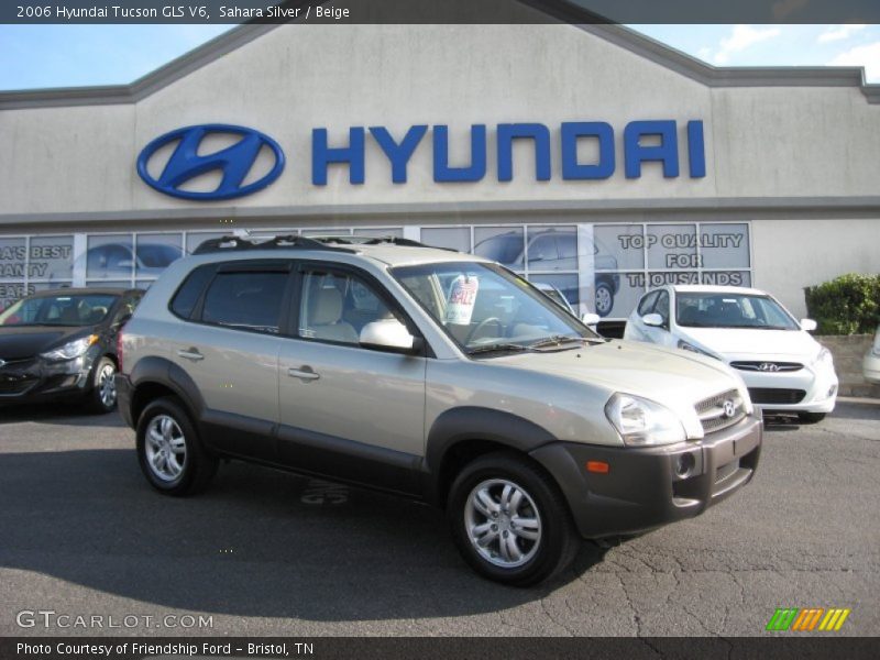 Sahara Silver / Beige 2006 Hyundai Tucson GLS V6