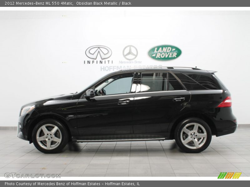 Obsidian Black Metallic / Black 2012 Mercedes-Benz ML 550 4Matic