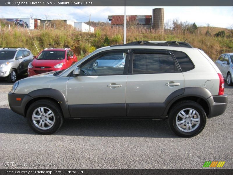 Sahara Silver / Beige 2006 Hyundai Tucson GLS V6
