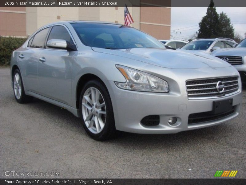 Radiant Silver Metallic / Charcoal 2009 Nissan Maxima 3.5 SV