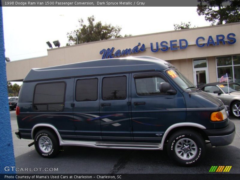 Dark Spruce Metallic / Gray 1998 Dodge Ram Van 1500 Passenger Conversion