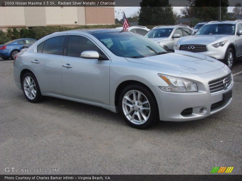 Radiant Silver Metallic / Charcoal 2009 Nissan Maxima 3.5 SV