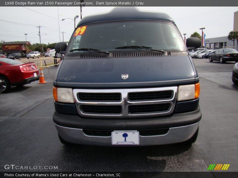 Dark Spruce Metallic / Gray 1998 Dodge Ram Van 1500 Passenger Conversion