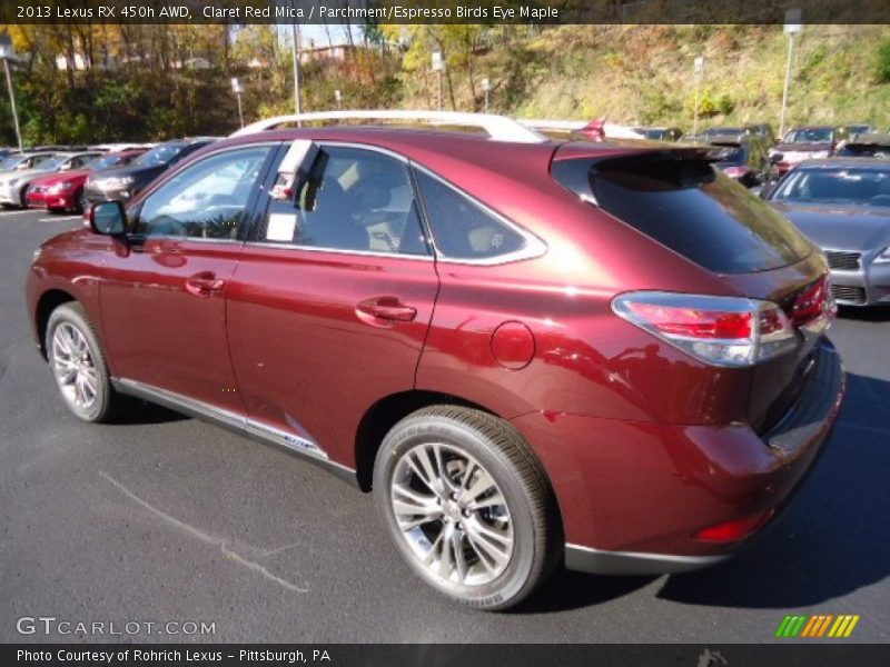 Claret Red Mica / Parchment/Espresso Birds Eye Maple 2013 Lexus RX 450h AWD