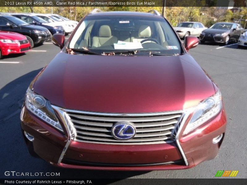 Claret Red Mica / Parchment/Espresso Birds Eye Maple 2013 Lexus RX 450h AWD