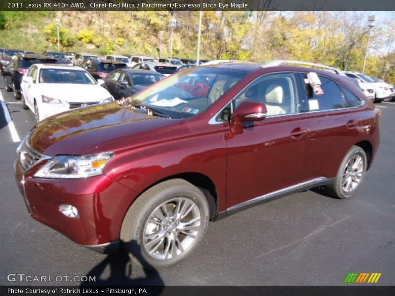 Claret Red Mica / Parchment/Espresso Birds Eye Maple 2013 Lexus RX 450h AWD