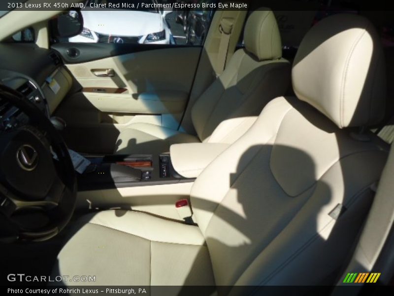 Claret Red Mica / Parchment/Espresso Birds Eye Maple 2013 Lexus RX 450h AWD
