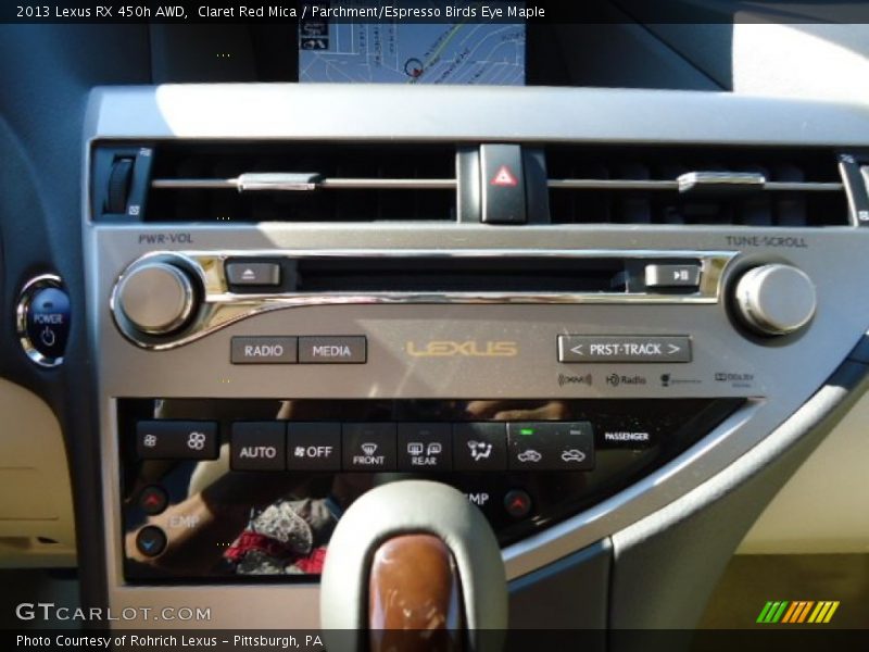 Claret Red Mica / Parchment/Espresso Birds Eye Maple 2013 Lexus RX 450h AWD