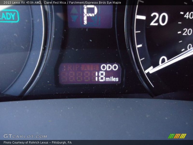 Claret Red Mica / Parchment/Espresso Birds Eye Maple 2013 Lexus RX 450h AWD