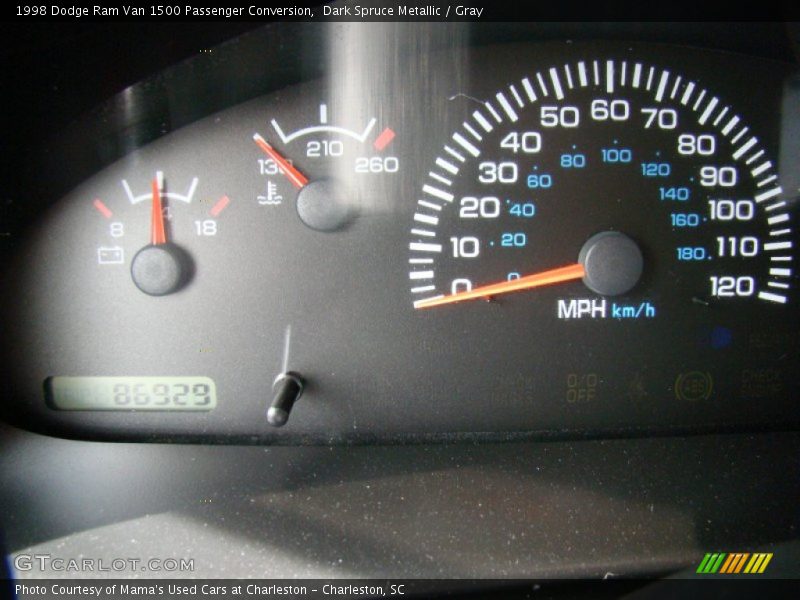 Dark Spruce Metallic / Gray 1998 Dodge Ram Van 1500 Passenger Conversion