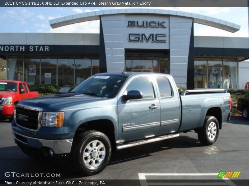 Stealth Gray Metallic / Ebony 2011 GMC Sierra 2500HD SLT Extended Cab 4x4