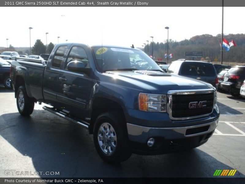 Stealth Gray Metallic / Ebony 2011 GMC Sierra 2500HD SLT Extended Cab 4x4