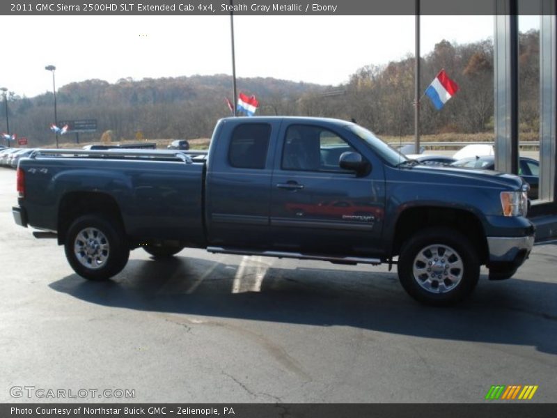 Stealth Gray Metallic / Ebony 2011 GMC Sierra 2500HD SLT Extended Cab 4x4