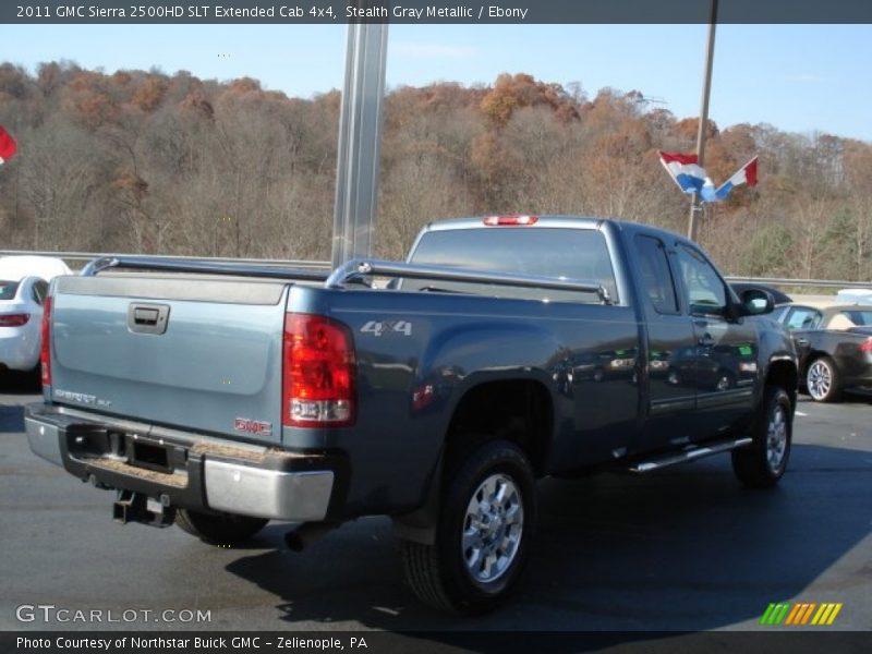 Stealth Gray Metallic / Ebony 2011 GMC Sierra 2500HD SLT Extended Cab 4x4