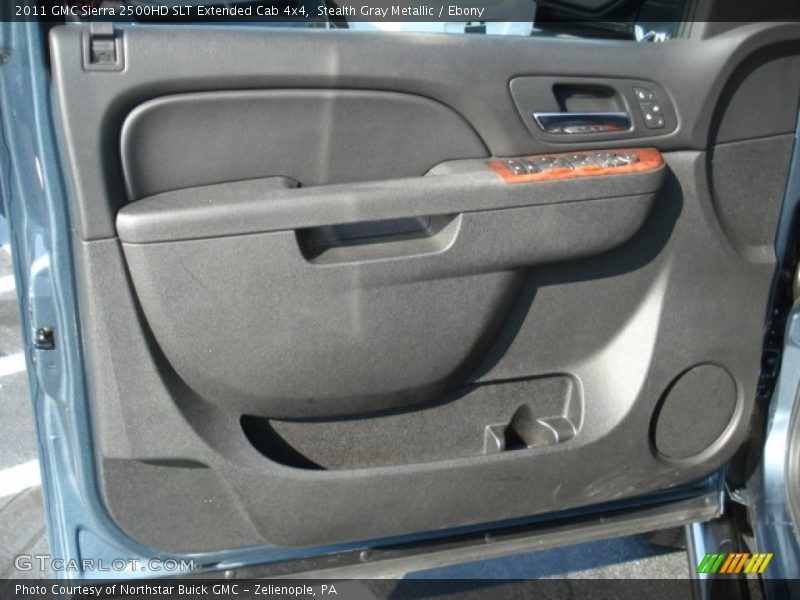 Stealth Gray Metallic / Ebony 2011 GMC Sierra 2500HD SLT Extended Cab 4x4