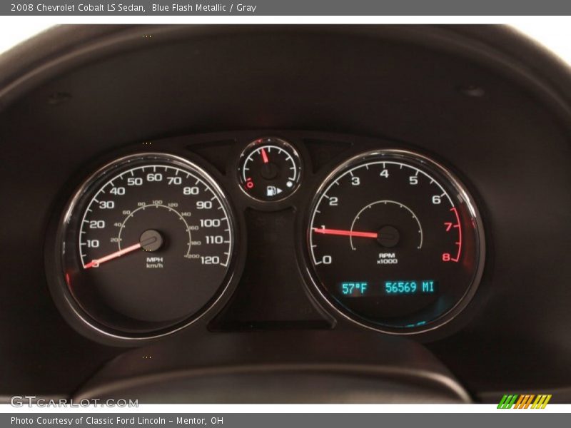 Blue Flash Metallic / Gray 2008 Chevrolet Cobalt LS Sedan